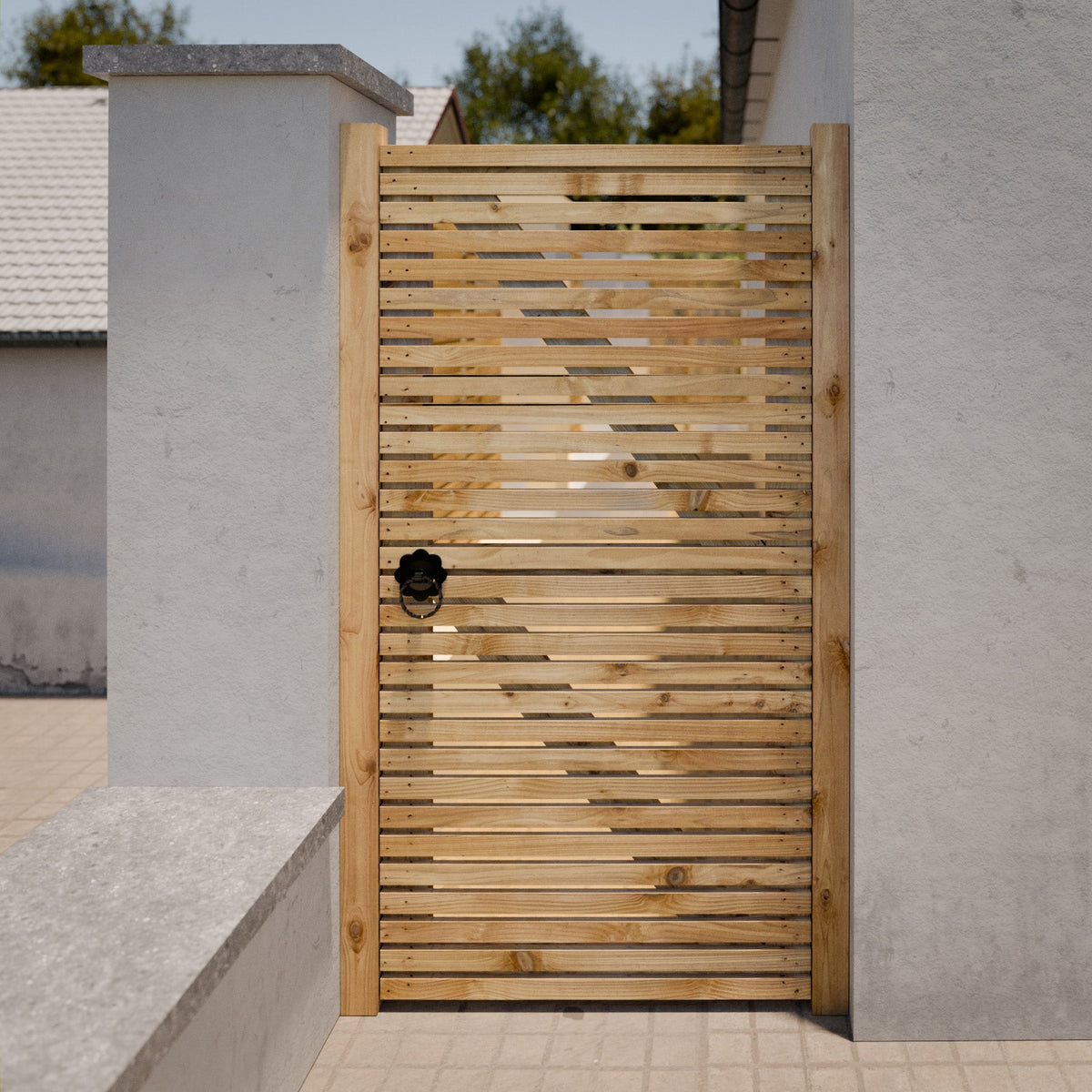 Cedar Single Slatted Gate