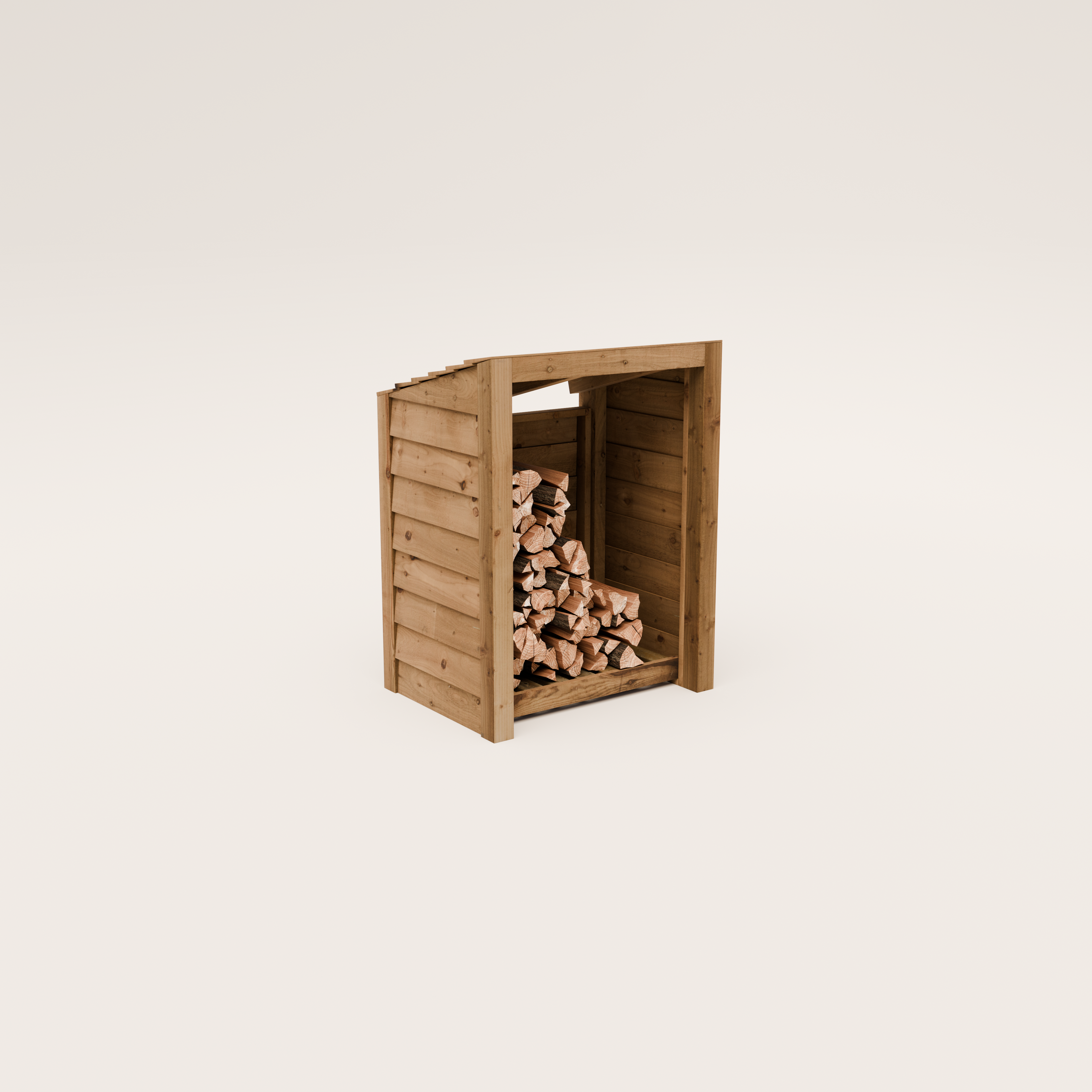 Timber Featheredge Log Store (Fully Assembled)