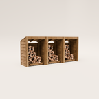 Timber Featheredge Log Store (Fully Assembled)