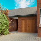 Iroko Solid Garage Door Pair
