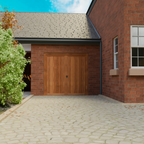 Iroko Solid Garage Door Pair