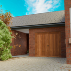 Iroko Solid Garage Door Pair