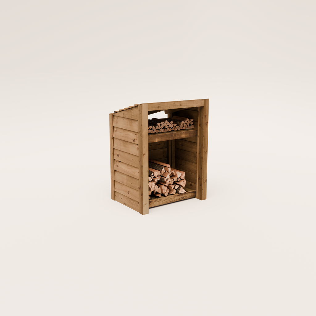 Timber Featheredge Log Store (Fully Assembled)