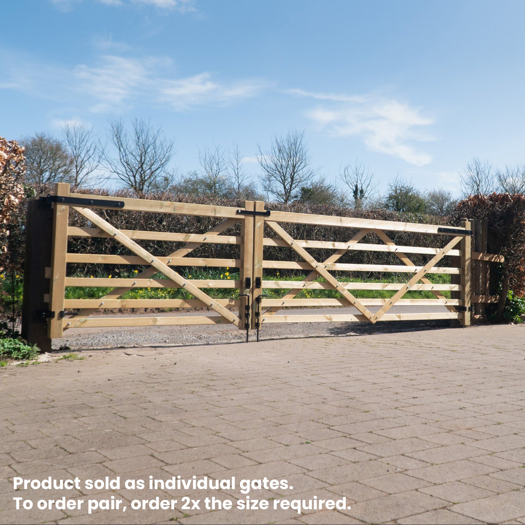 Extra Bottom Bar Diamond Brace Planed Gate