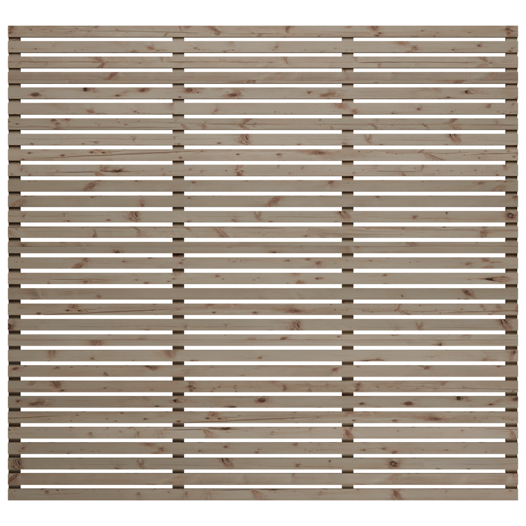 European Larch Slatted Fence Panels