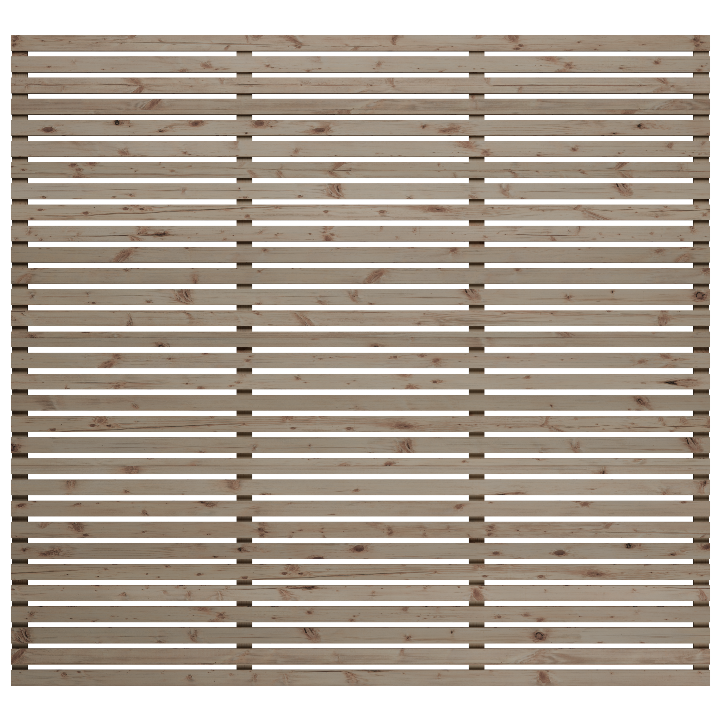 European Larch Slatted Fence Panels