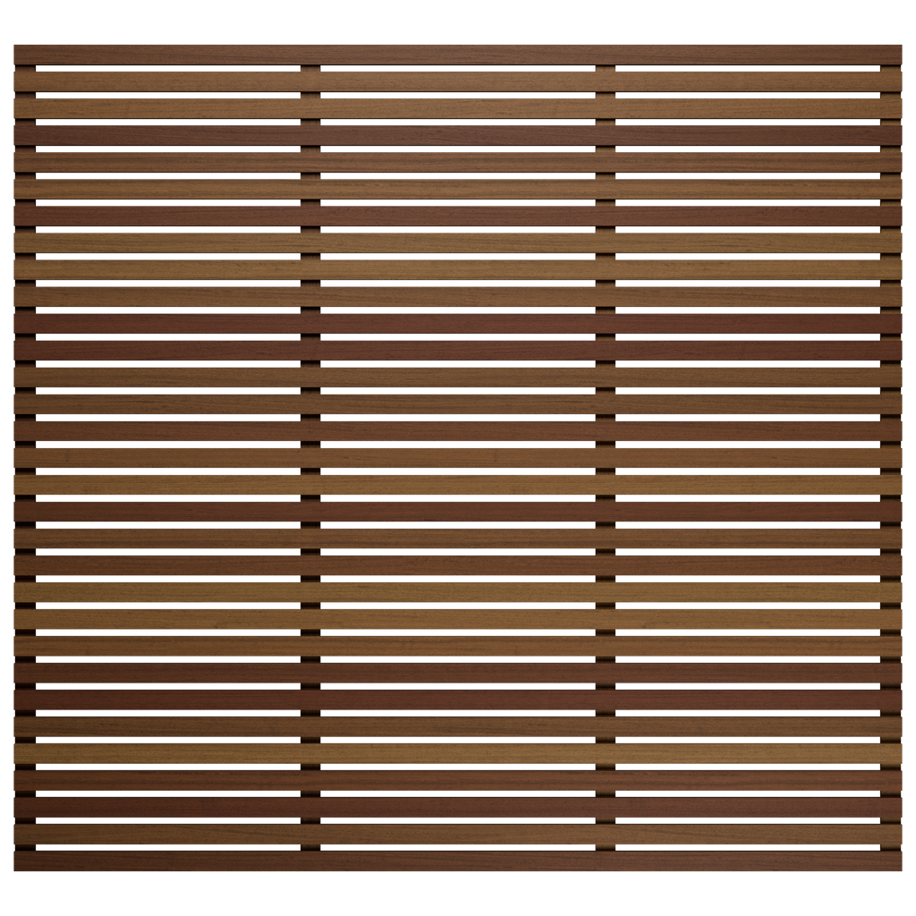 Iroko Slatted Fence Panels