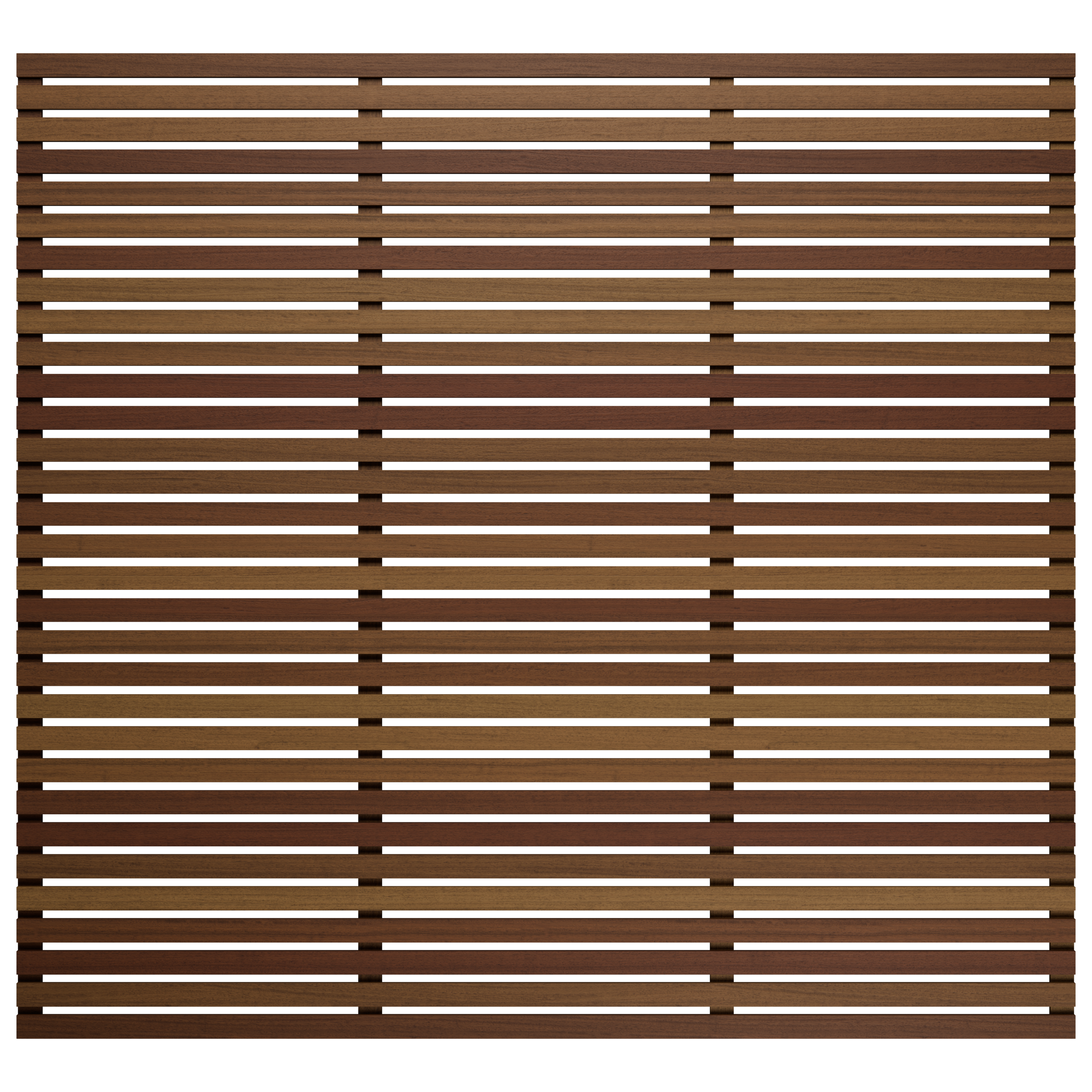 Iroko Slatted Fence Panels