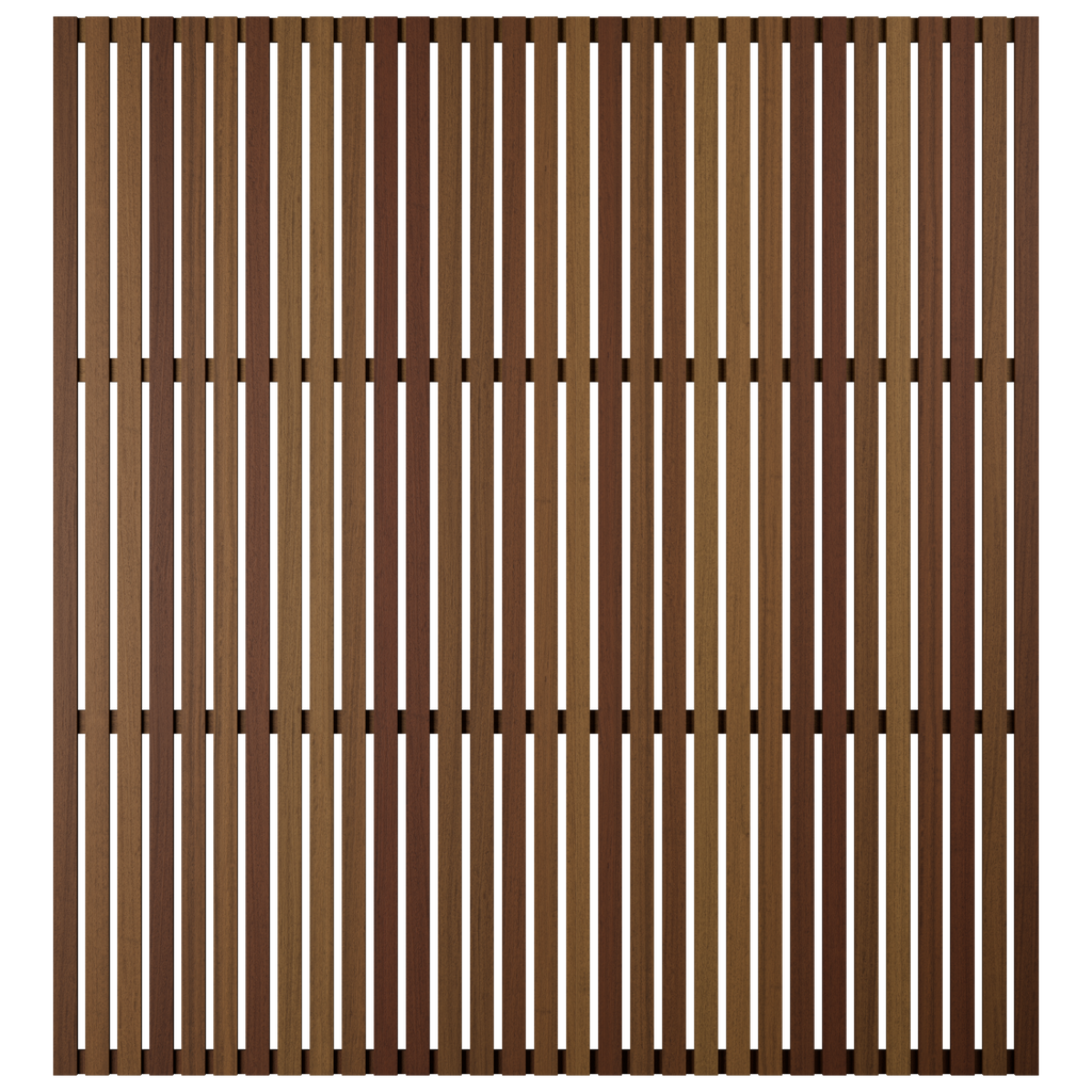 Iroko Slatted Fence Panels