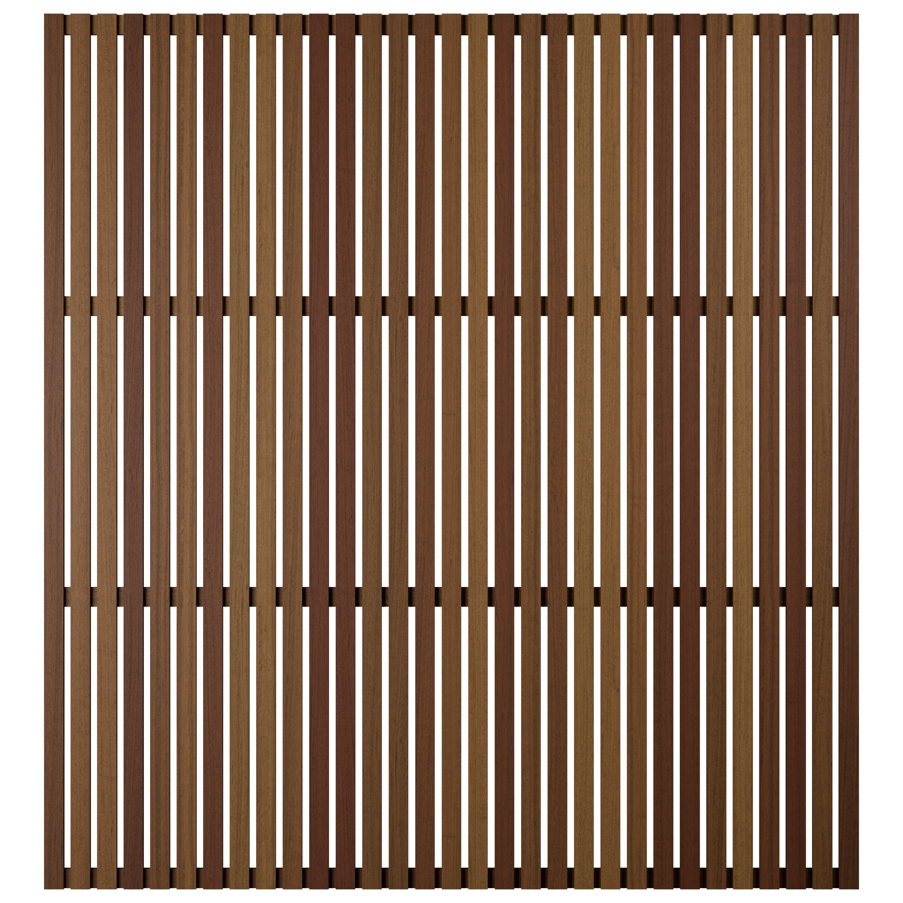 Iroko Slatted Fence Panels