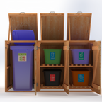 Timber Bin & Recycling Box Store (Fully Assembled)