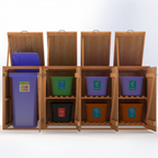 Timber Bin & Recycling Box Store (Fully Assembled)