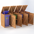 Timber Bin & Recycling Box Store (Fully Assembled)