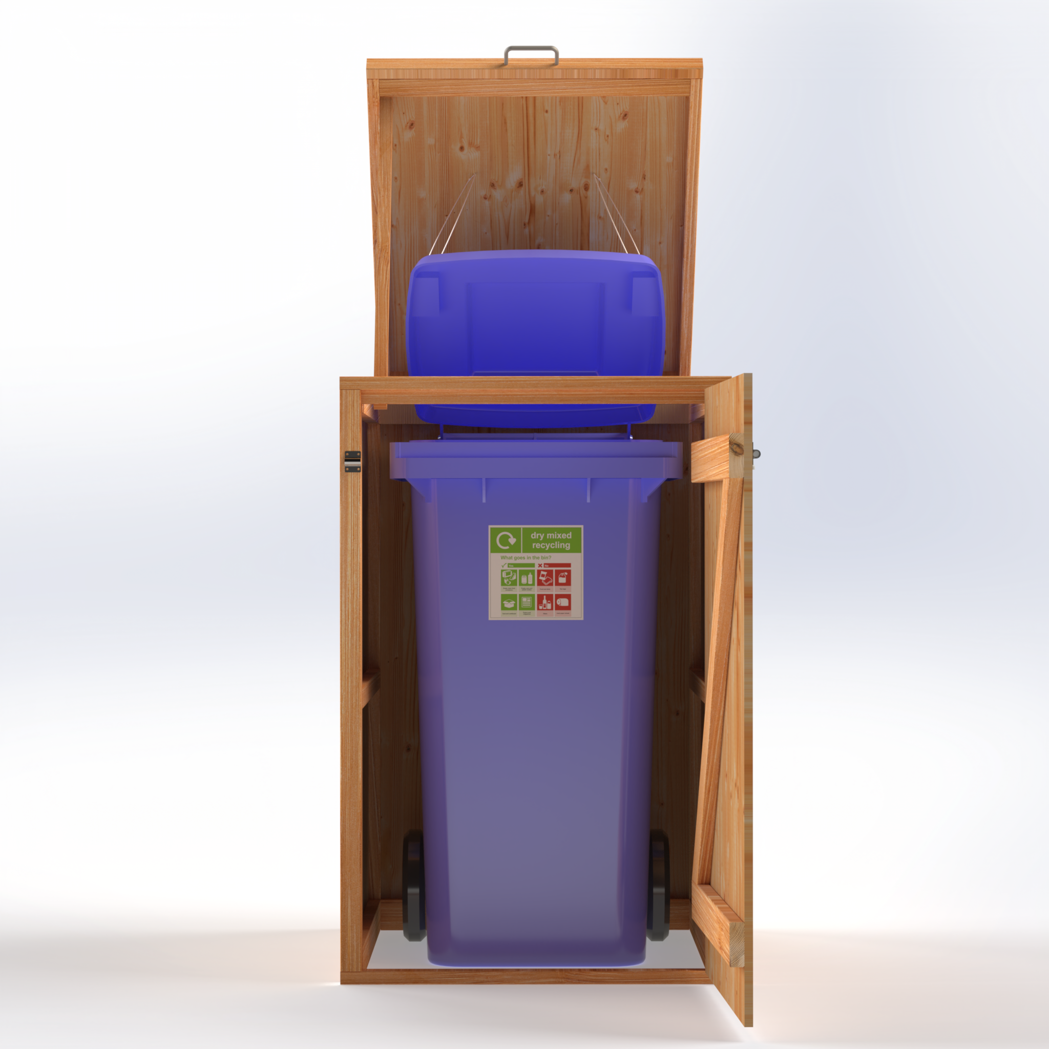 Timber Bin & Recycling Box Store (Fully Assembled)