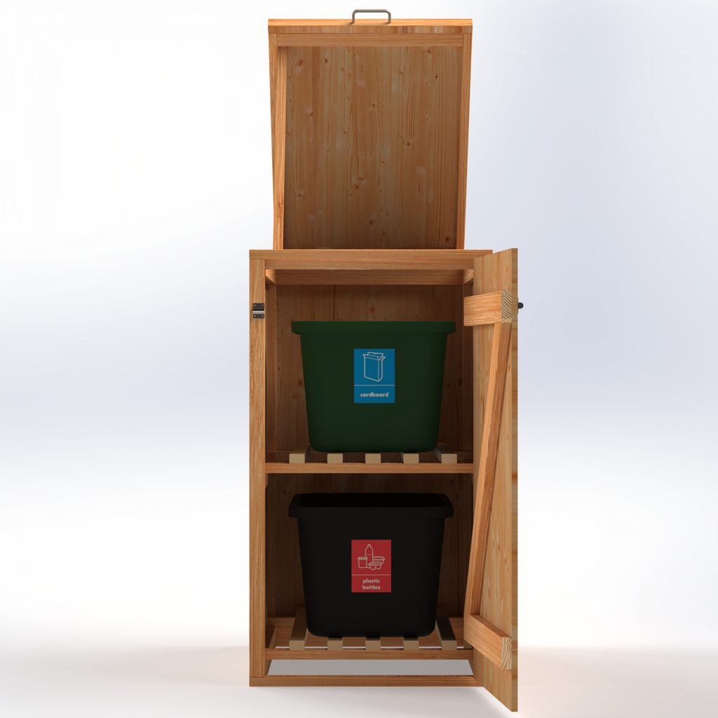 Timber Bin & Recycling Box Store (Fully Assembled)