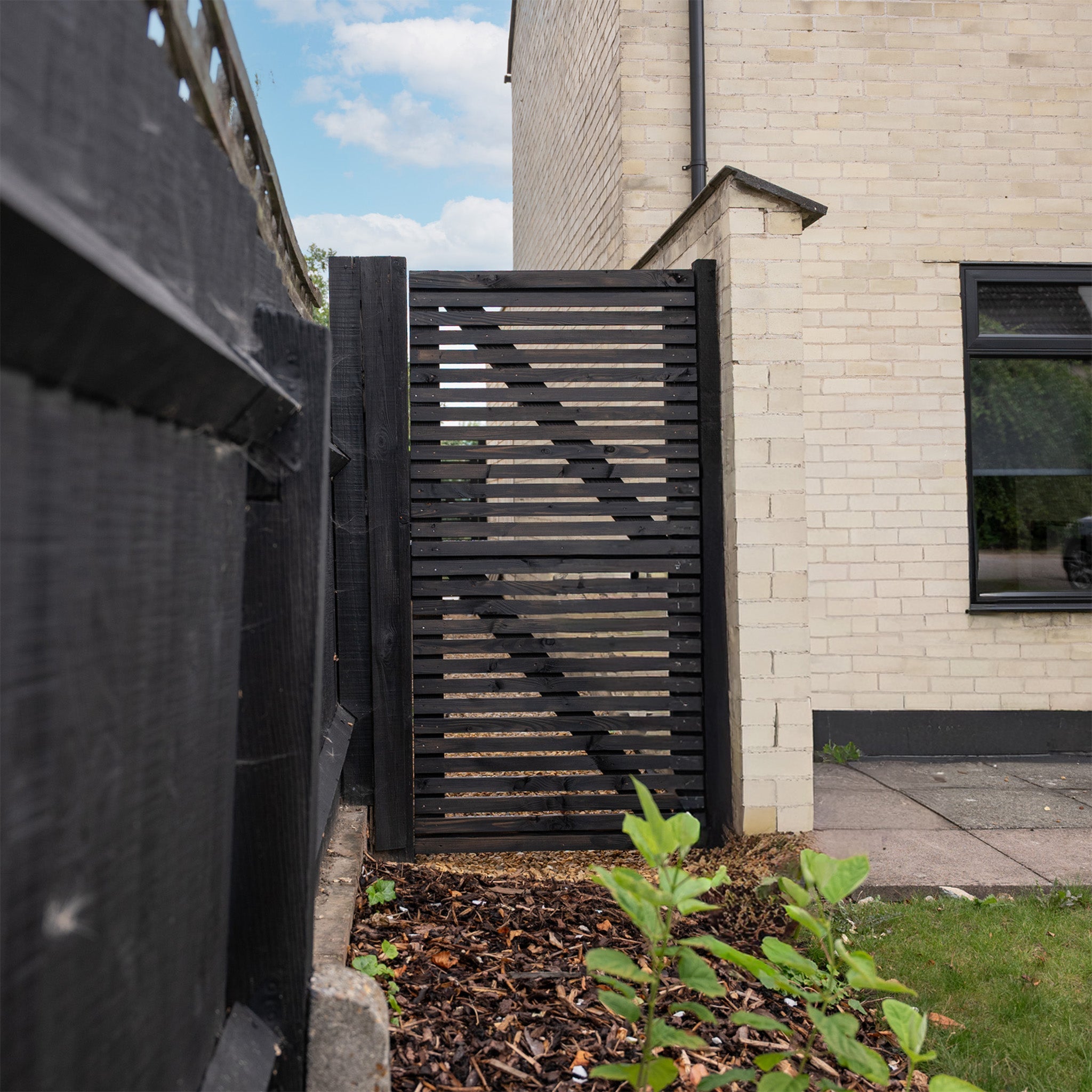 Larch Single Slatted Gate
