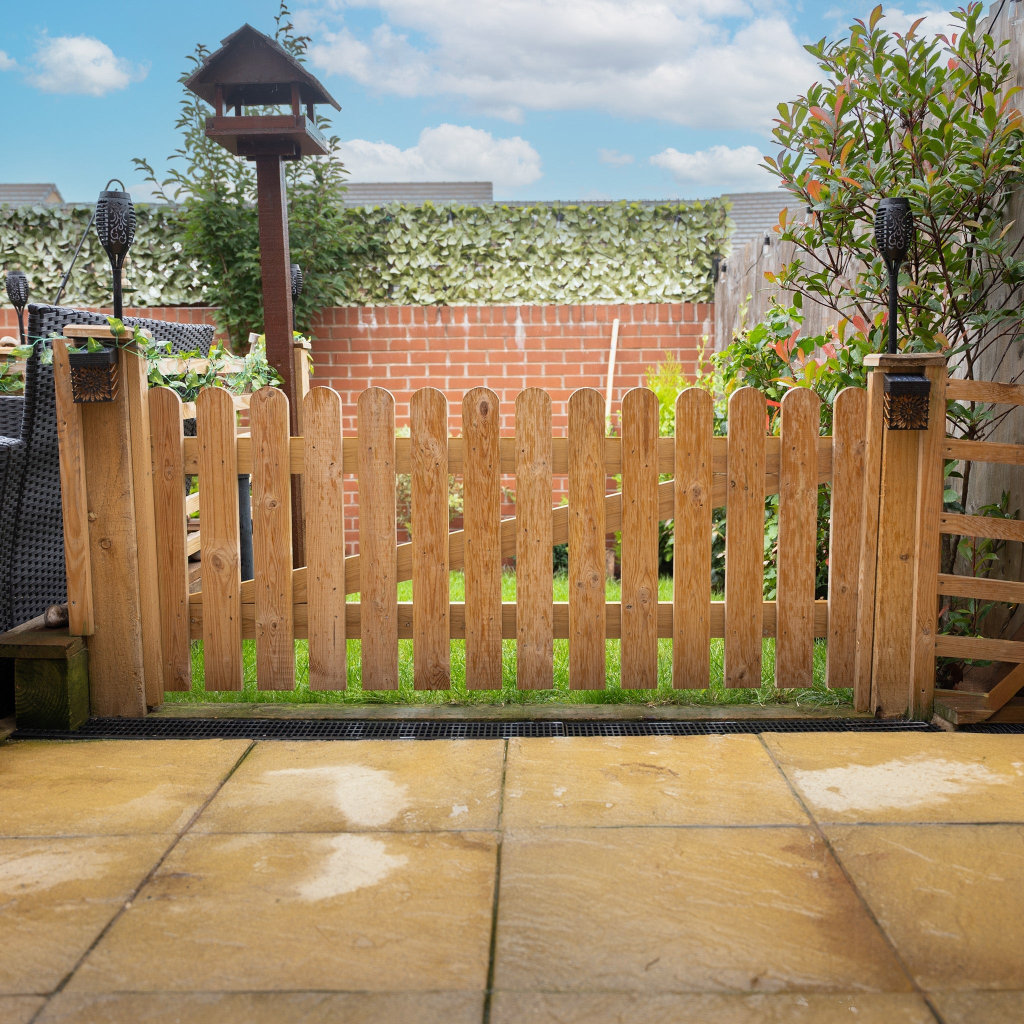 Pressure Treated Picket Round Top Side Gate (1.2m)