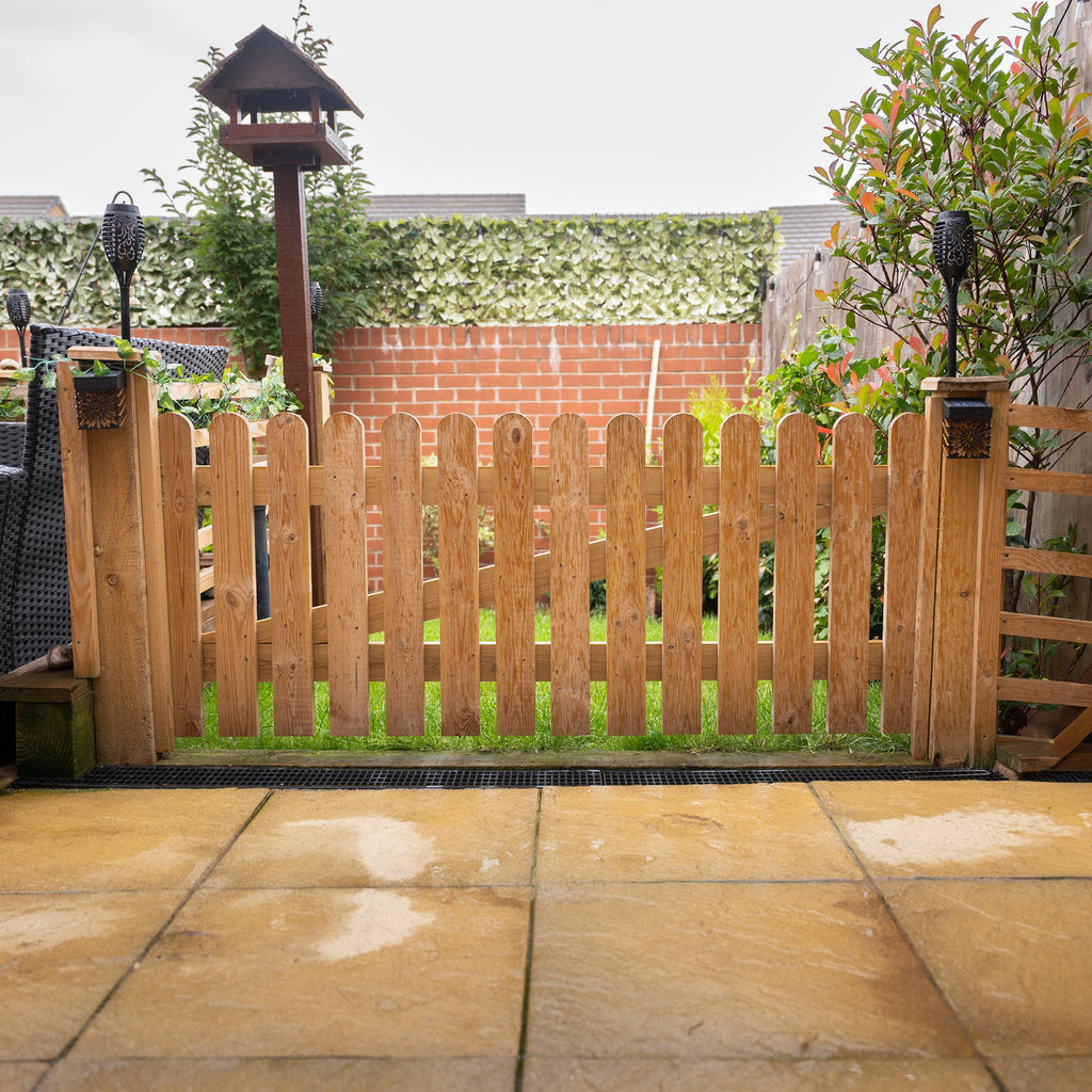Picket Side Gate Round Top 0.6m Height