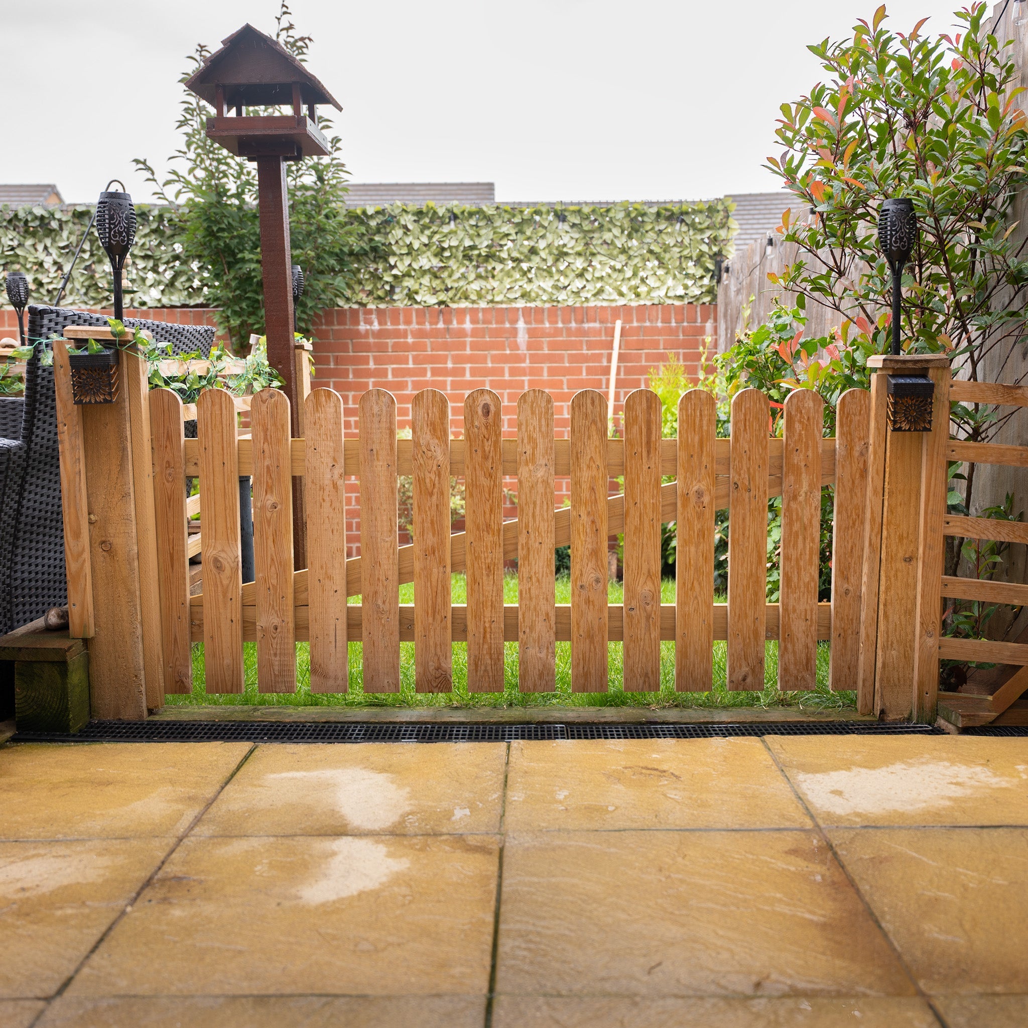 Picket Side Gate Round Top 0.6m Height