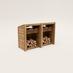 Timber Featheredge Log Store (Fully Assembled)