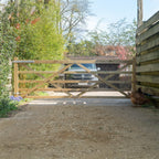 Planed Scandinavian Redwood 5-Bar Field/Driveway Gate