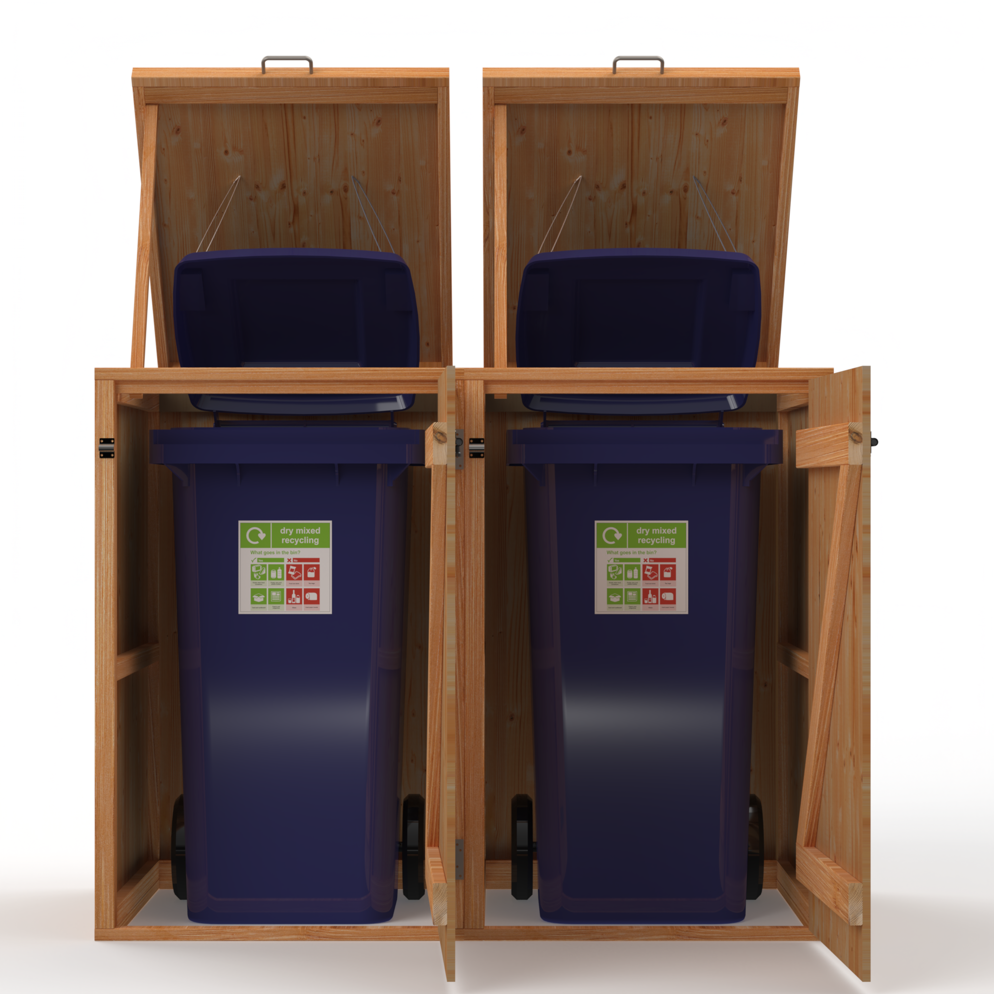 Timber Bin & Recycling Box Store (Fully Assembled)