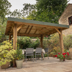 4 Pitch Katepal Green Shingle Roof Wooden Gazebo