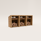 Timber Featheredge Log Store (Fully Assembled)