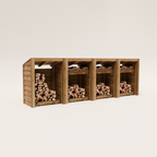 Timber Featheredge Log Store (Fully Assembled)