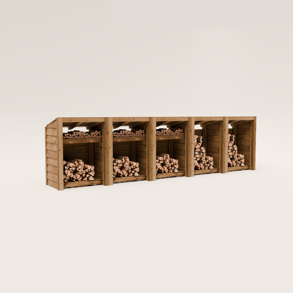 Timber Featheredge Log Store (Fully Assembled)