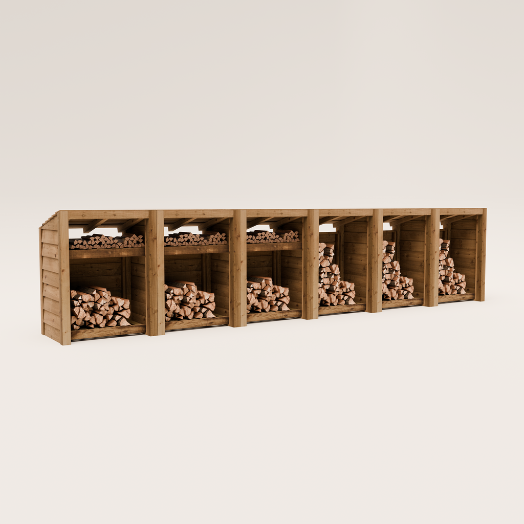 Timber Featheredge Log Store (Fully Assembled)