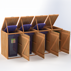 Timber Bin & Recycling Box Store (Fully Assembled)