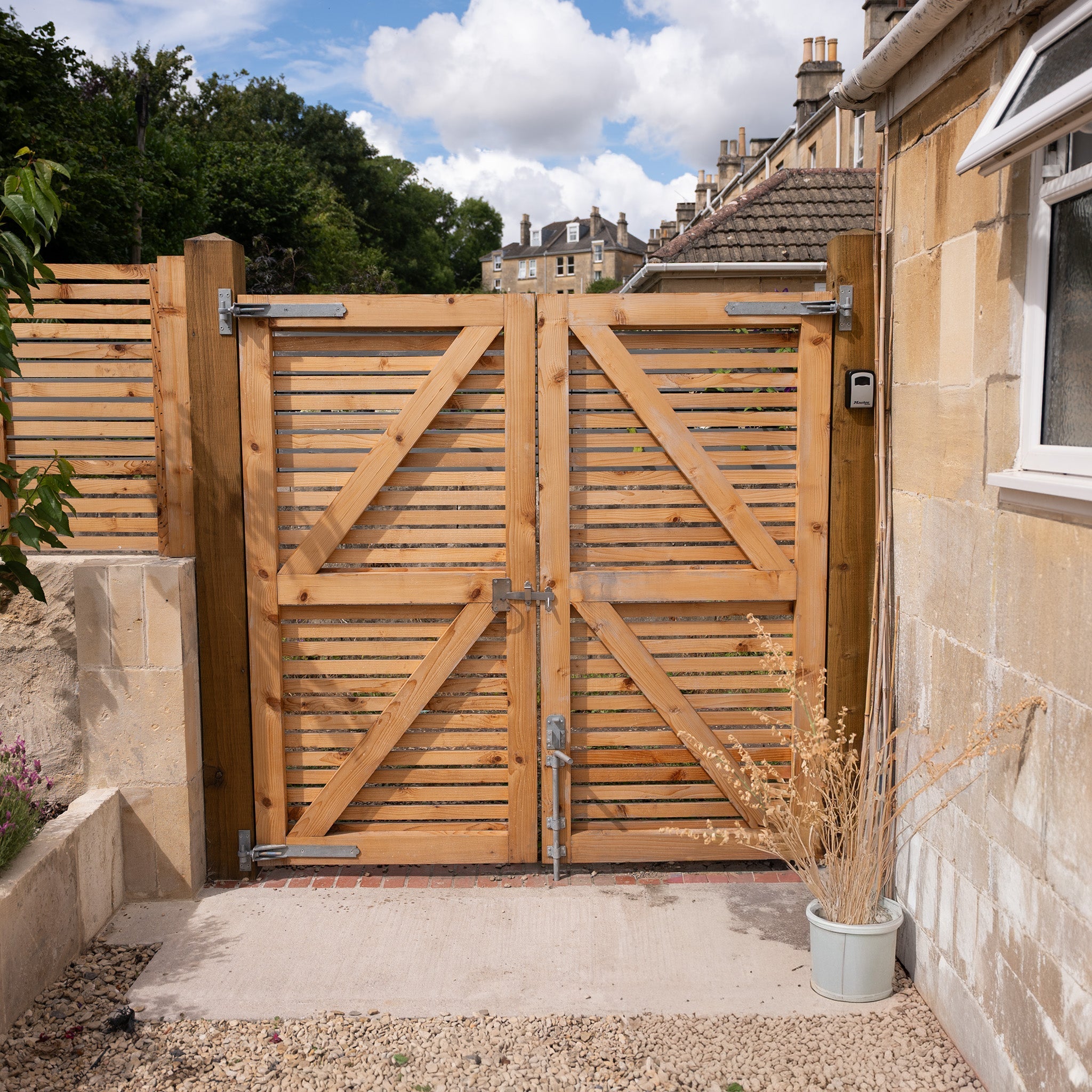 Cedar Slatted Gates Pair