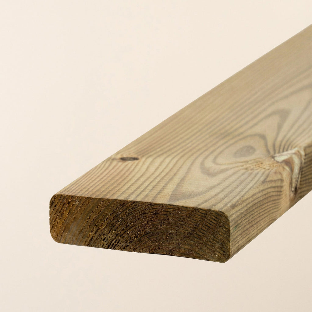 3" x 1" Treated Scandinavian Redwood Eased Square Edge Board