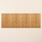 Clovelly Scandinavian Redwood Bifold 4-Leaf Driveway Gate