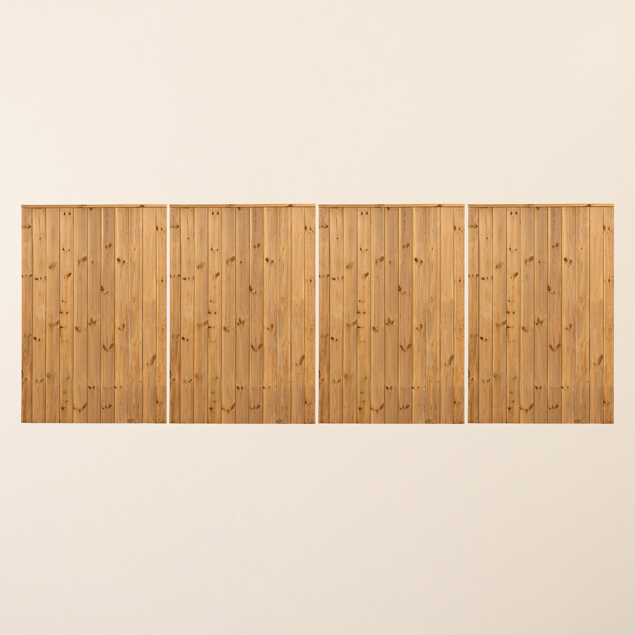 Clovelly Scandinavian Redwood Bifold 4-Leaf Driveway Gate