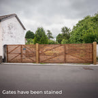 Larch Slatted Gates Pair