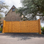 Highampton Scandinavian Redwood Mortise & Tenon Driveway Gate Pair
