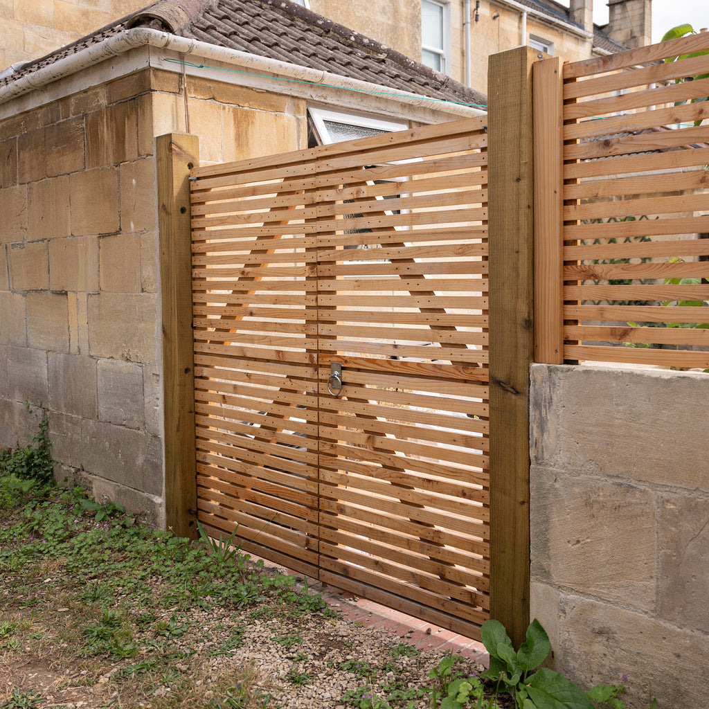 Cedar Slatted Gates Pair