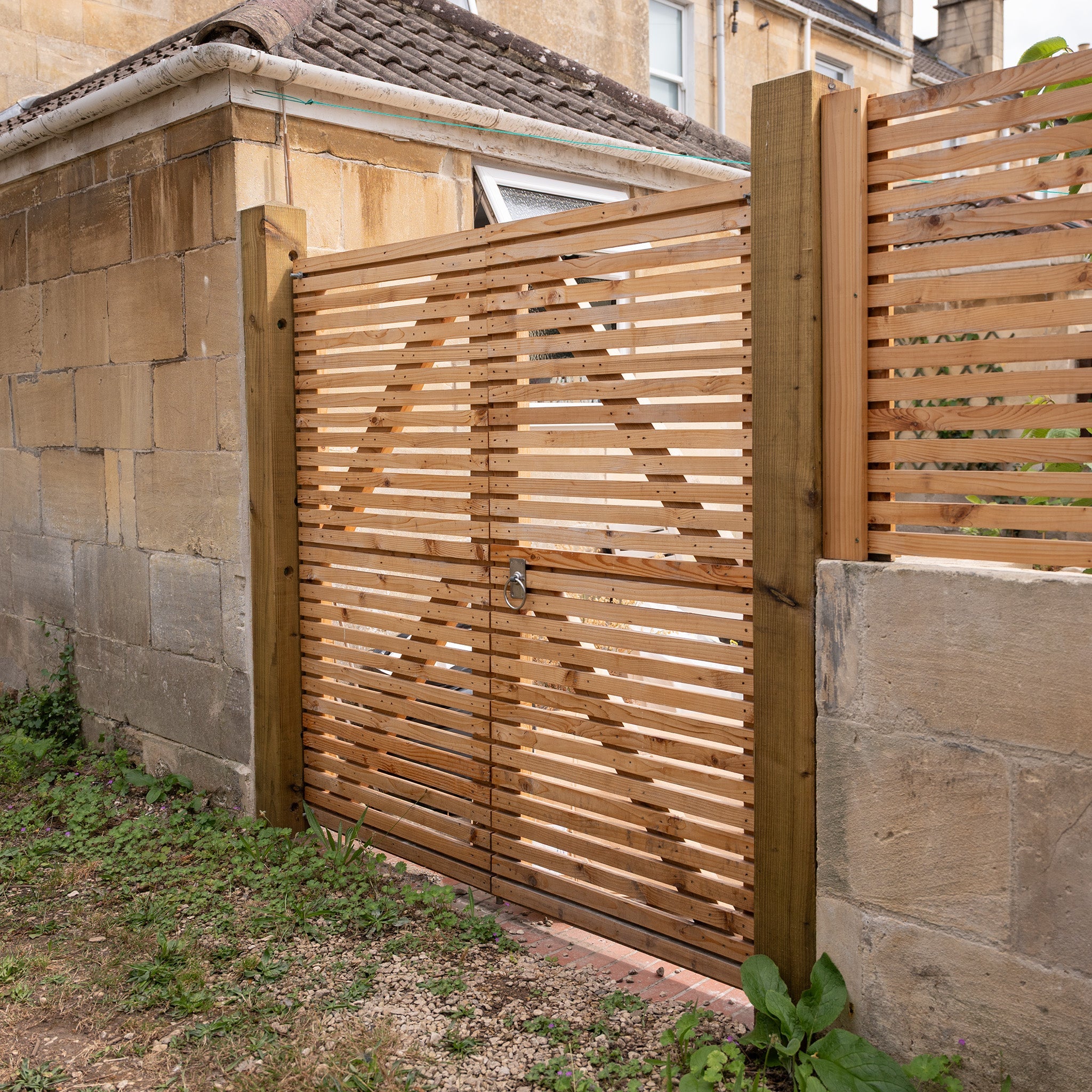 Cedar Slatted Gates Pair