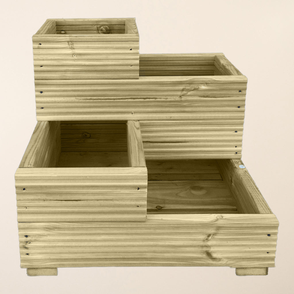 Scandinavian Redwood 4 Tier Large Planter