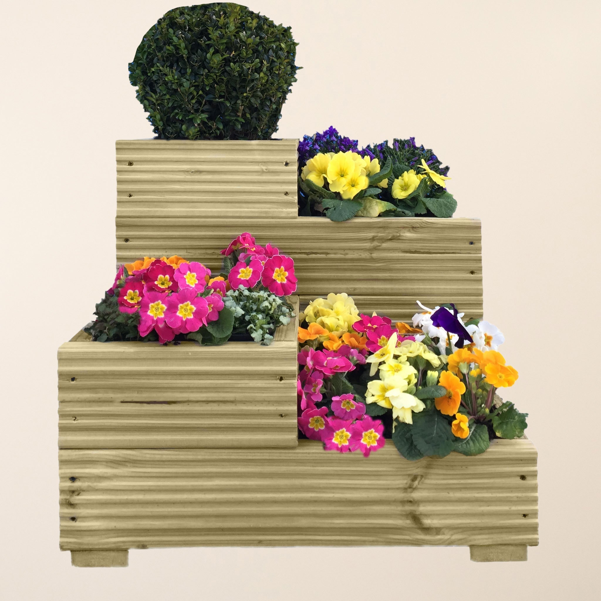 Scandinavian Redwood 4 Tier Large Planter