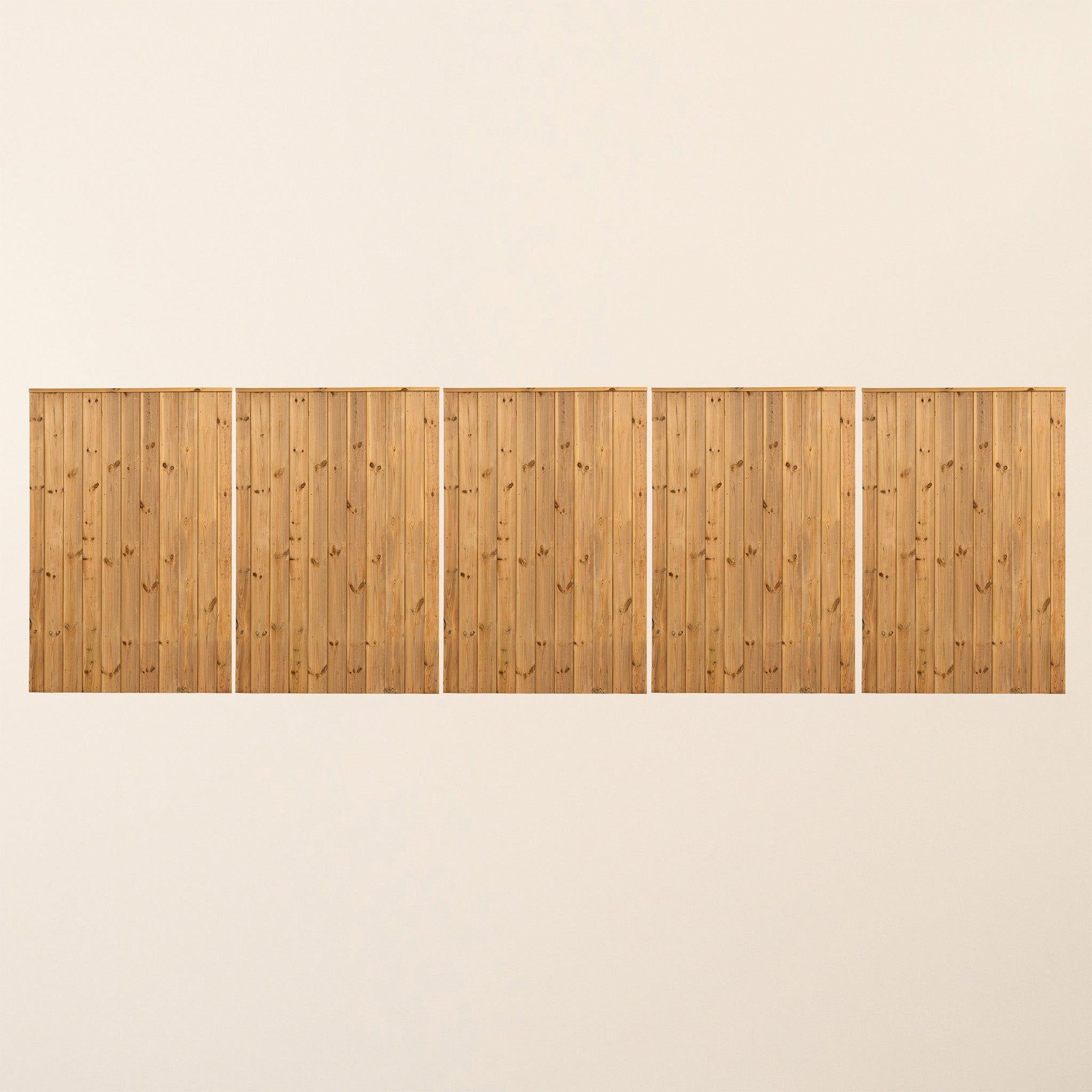 Clovelly Scandinavian Redwood Bifold 5-Leaf Driveway Gate