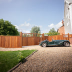 Iroko Swan Neck Cottage Driveway Gate Pair