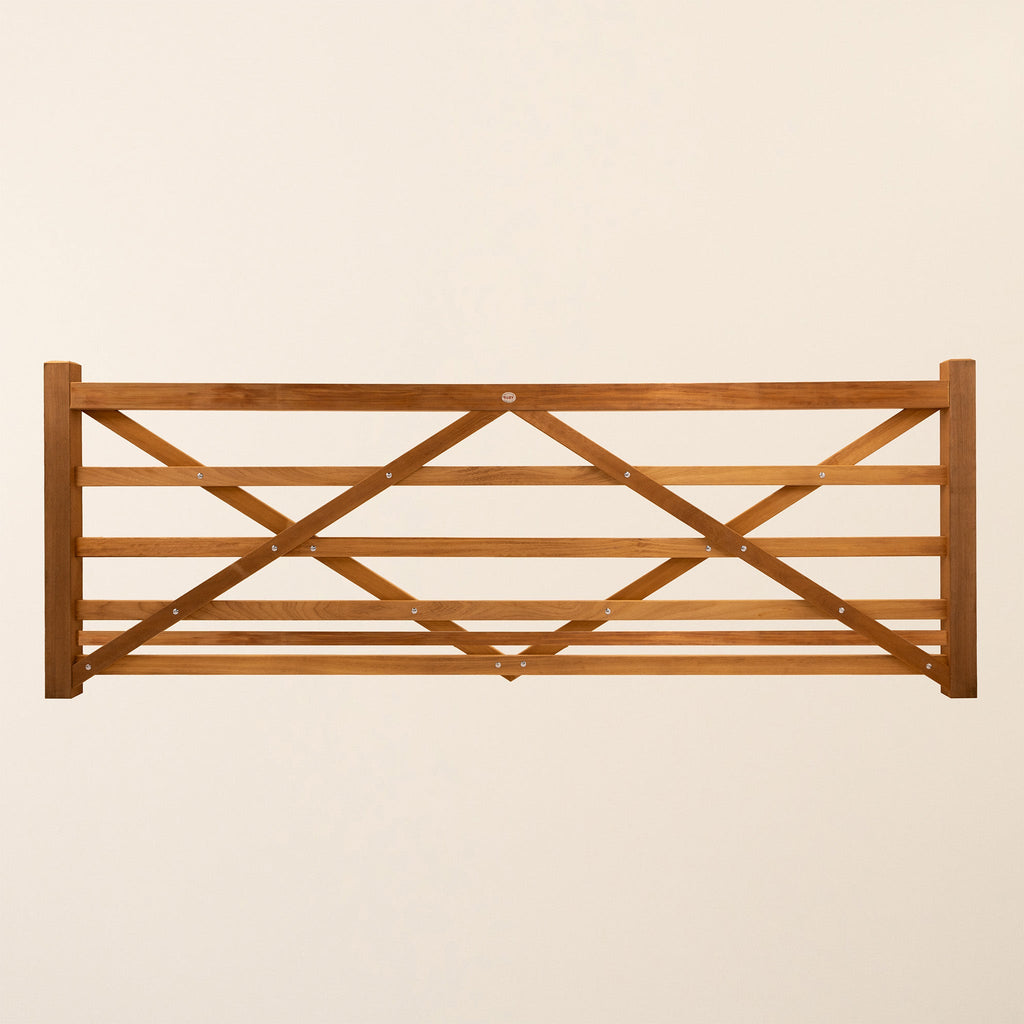 Iroko 6-Bar Driveway Gate