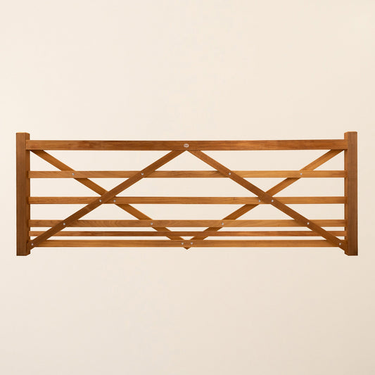 Iroko 6-Bar Driveway Gate