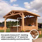 Flat & Open Roof Planed British Larch Pergola