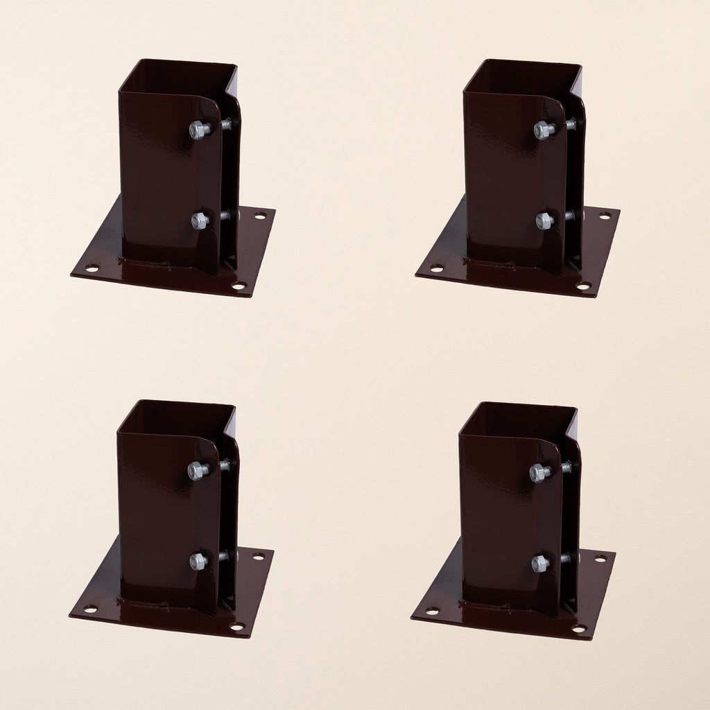 Epoxy Brown 6" x 6" Pergola Bolt Down (Pack of 4)