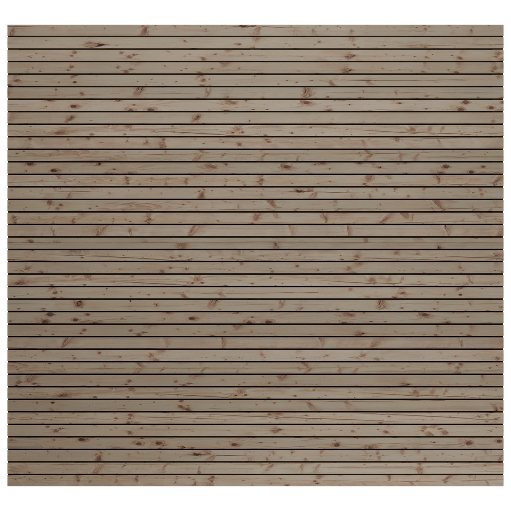 European Larch Slatted Fence Panels (6mm Spacings)