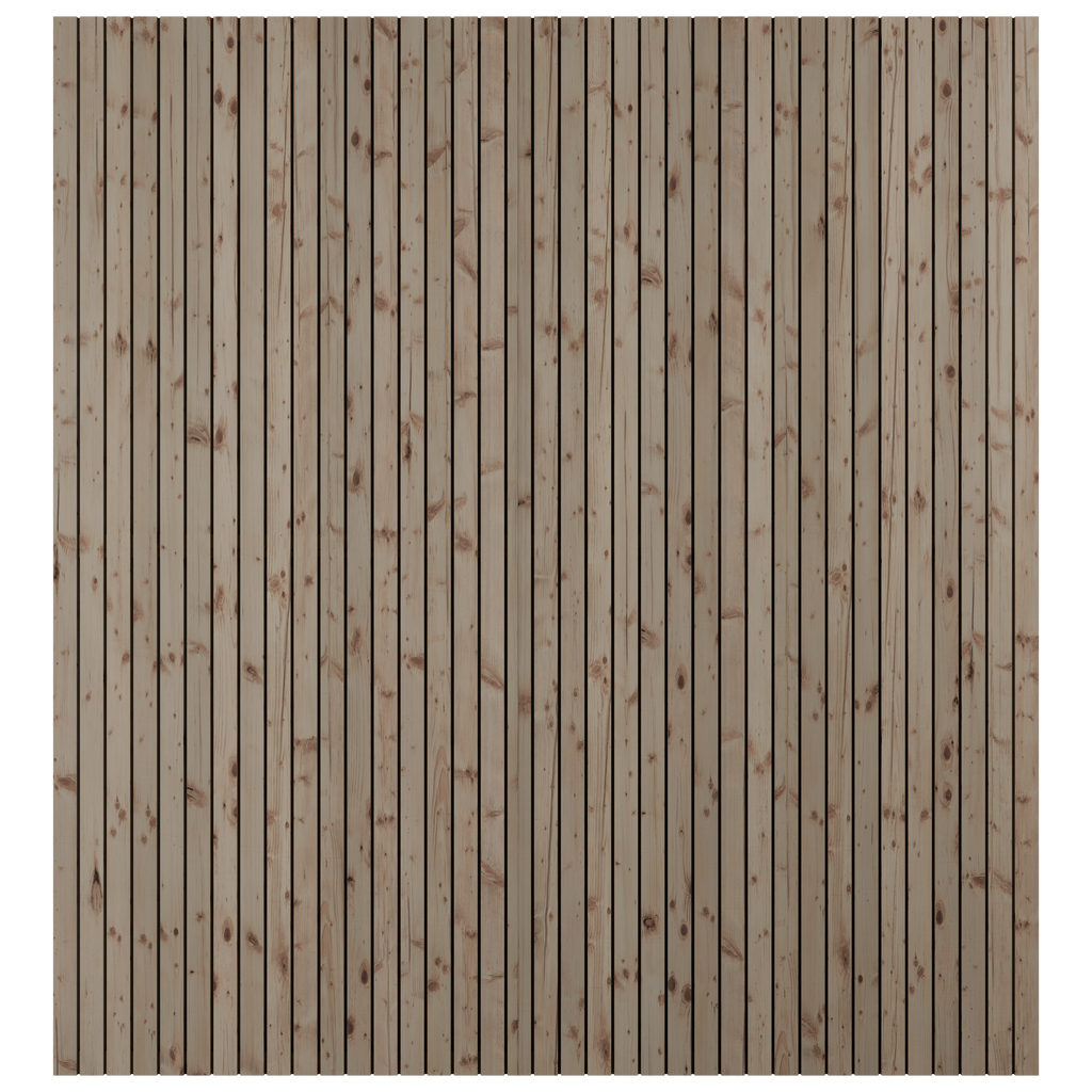 European Larch Slatted Fence Panels (6mm Spacings)